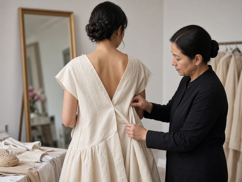 Toile fitting at Studio Scoltrifor